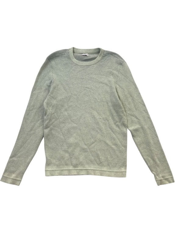 GUESS CREWNECK SWEATER MINIMAL LIGHT GREEN MENS PRE OWNED L
