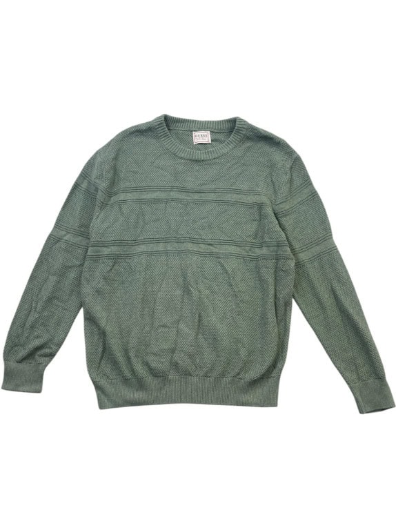GUESS KNIT SWEATER MINIMAL OLIVE MENS PRE OWNED M