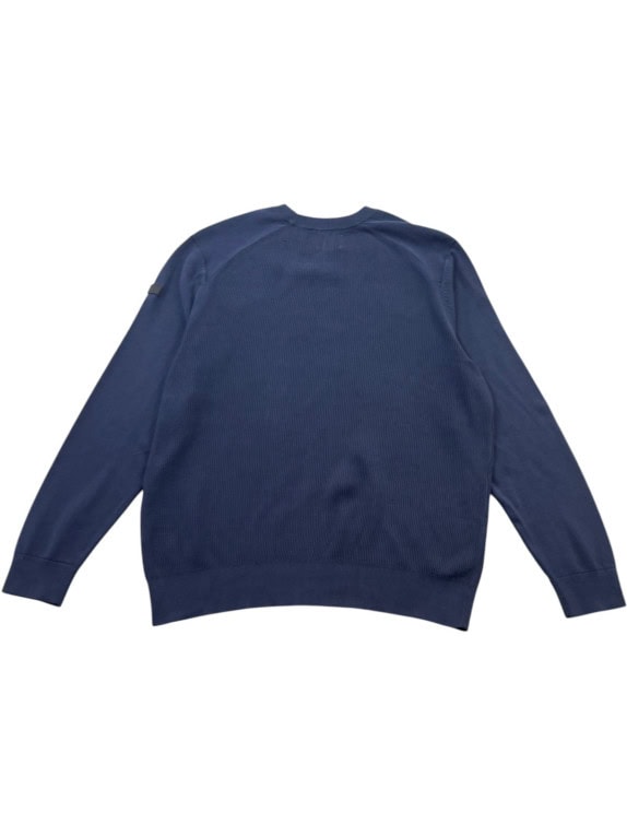 GUESS KNIT SWEATER MINIMAL NAVY MEN PRE OWNED XL