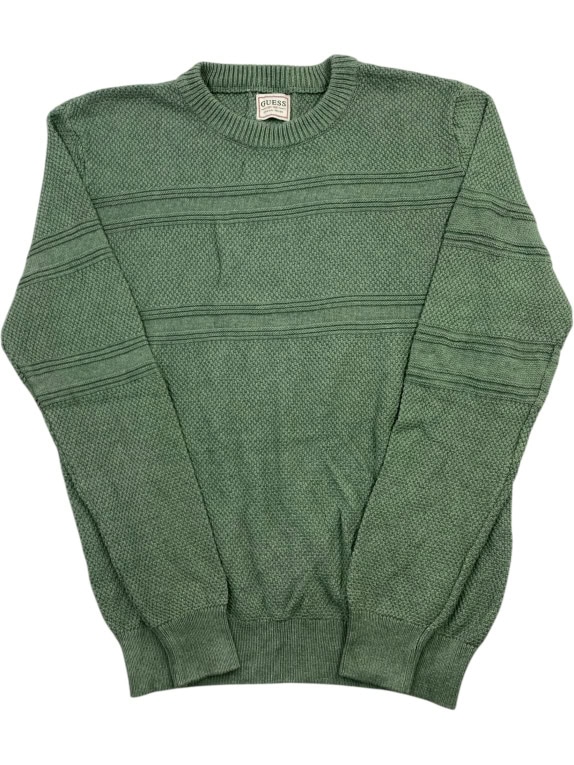 GUESS Πλεκτό Πουλόβερ Textured Πράσινο Ανδρικό M/L