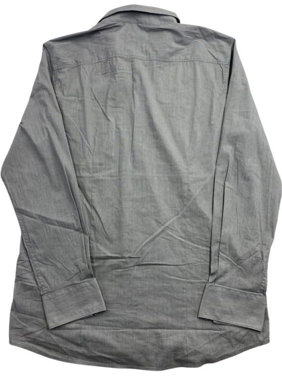 GUESS Camicia slim fit con logo grigia da uomo XL
