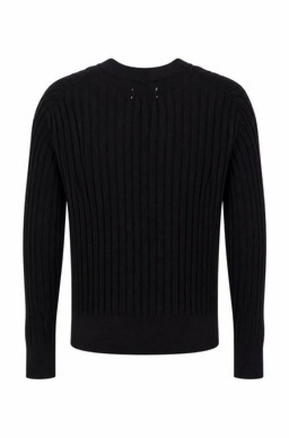 GUESS ΠΟΥΛΟΒΕΡ ΜΕ ΚΟΥΜΠΙΑ MINIMAL ΜΑΥΡΟ ΑΝΤΡΙΚΟ PRE OWNED S