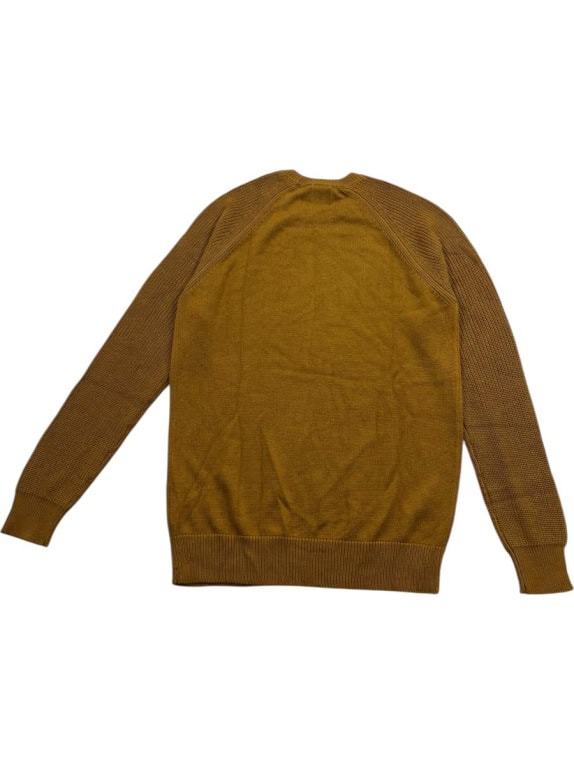 GUESS Maglione Original Design con dettaglio lavorato a maglia color senape da uomo Large