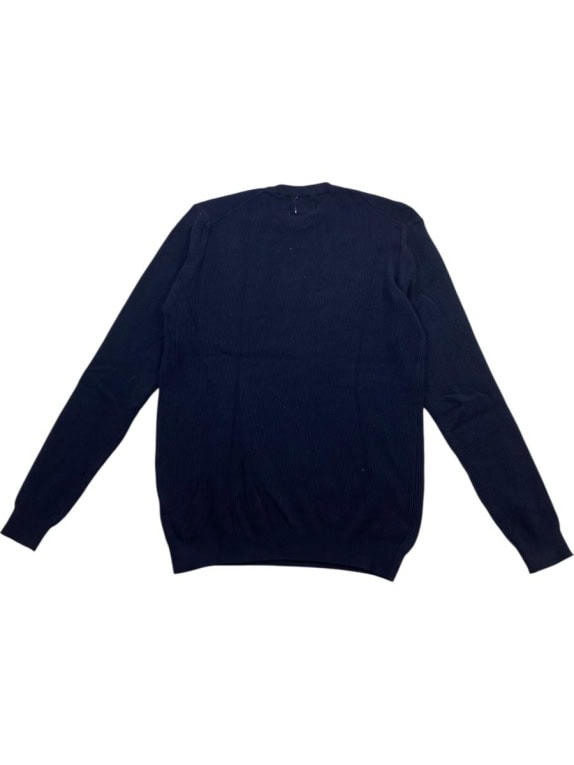 GUESS Ribbed Knit Sweater Original Design Navy Blue Men's Large