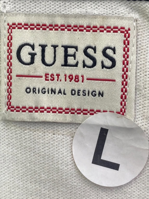 GUESS VINTAGE JUMPER OFF WHITE MALE PRE OWNED L