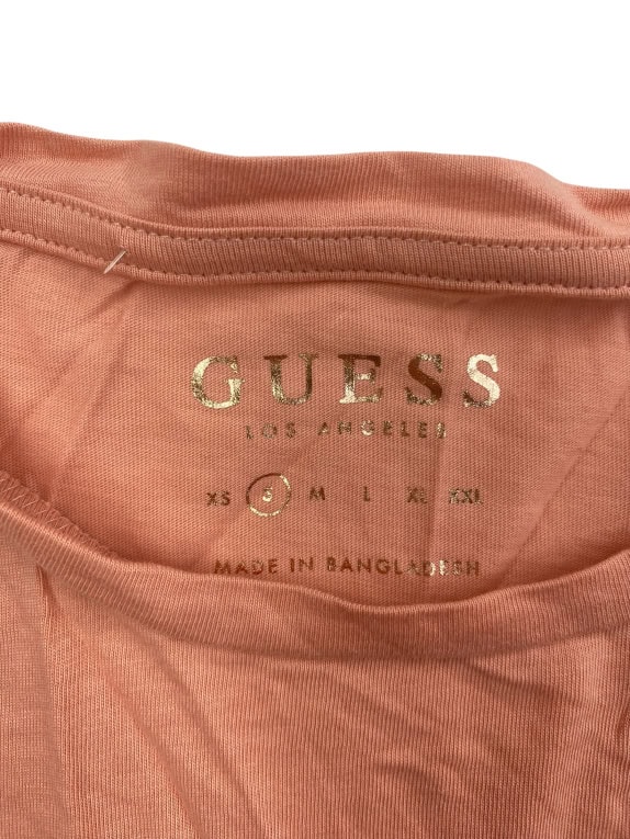 GUESS T-Shirt Logo Sequins Σομόν Γυναικείο S
