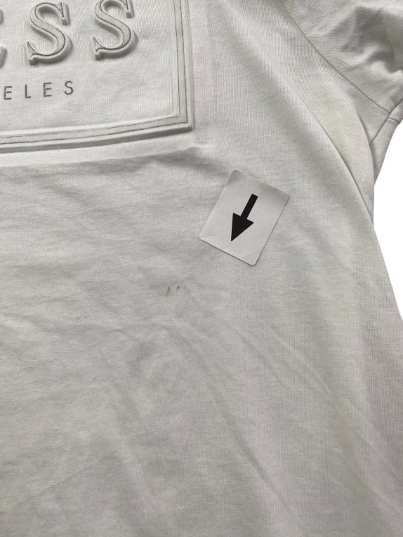 GUESS T SHIRT MINIMAL GRIGIO CHIARO UOMO PRE OWNED L