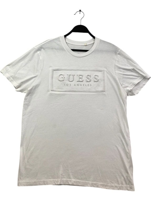 GUESS T SHIRT MINIMAL GRIGIO CHIARO UOMO PRE OWNED L