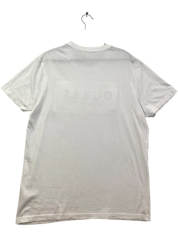 GUESS T SHIRT MINIMAL GRIGIO CHIARO UOMO PRE OWNED L