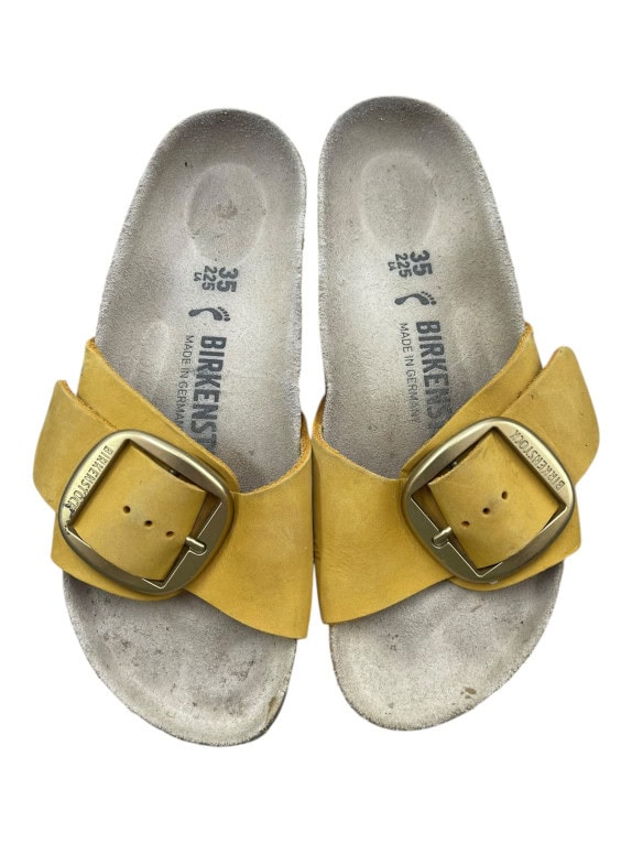 Women’s Birkenstock Madrid Yellow Leather Sandals Size 35