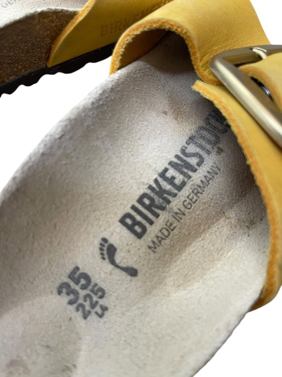 Women’s Birkenstock Madrid Yellow Leather Sandals Size 35