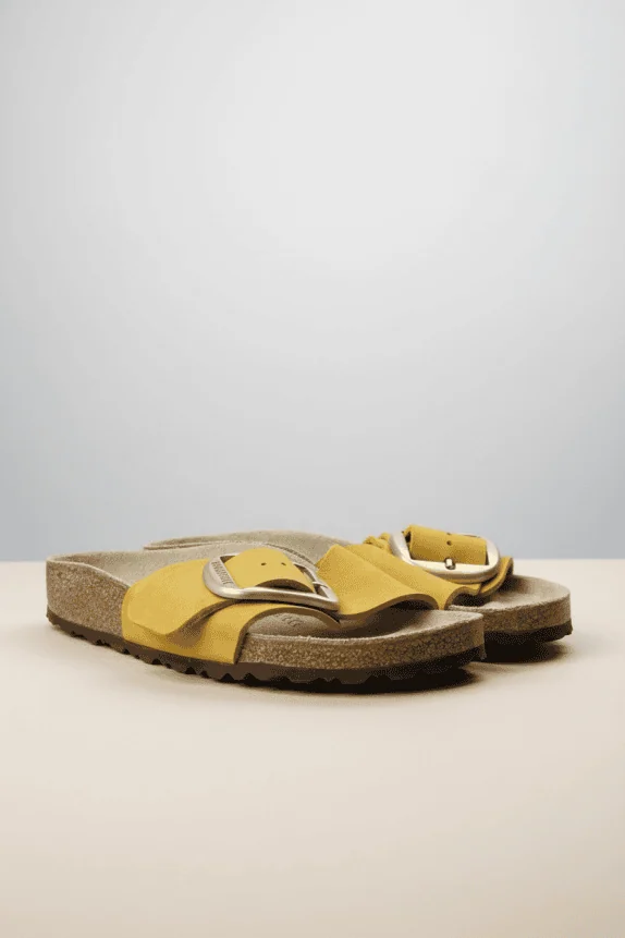Γυναικείες Παντόφλες Birkenstock Madrid Κίτρινες Δερμάτινες Νο35