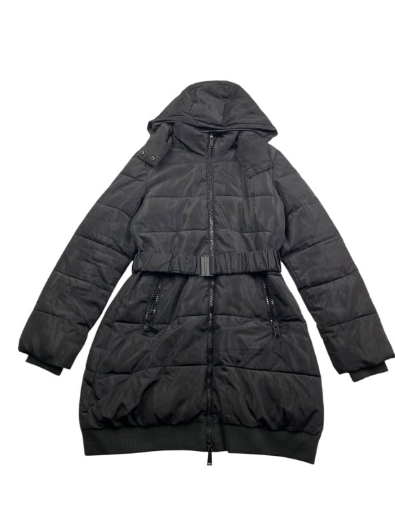 Women’s Puffer Jacket with Belt Black M