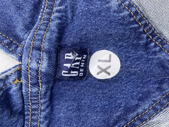 GAP DENIM DENIM OVERALL VINTAGE BLUE WOMEN PRE OWNED XL