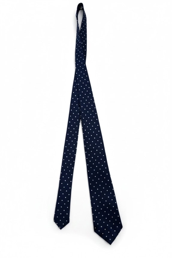 GUTTERIDGE CRAVATTA CLASSICA POIS NAVY UOMO PRE OWNED