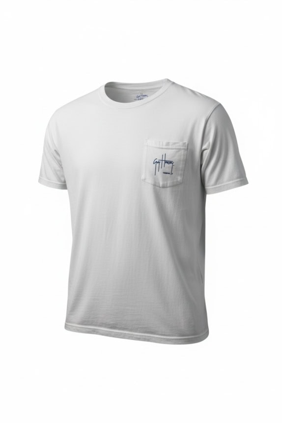 Guy Harvey T-Shirt Vintage Pocket Logo White Men’s L