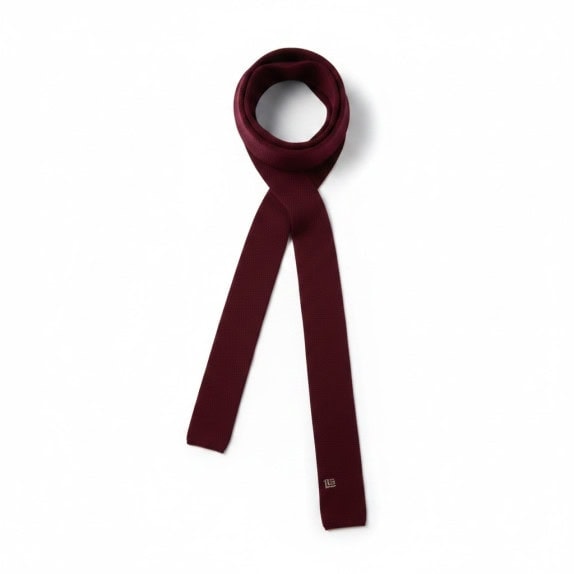 GUY LAROCHE SCIARPA MINIMAL BORDEAUX UNISEX PRE OWNED