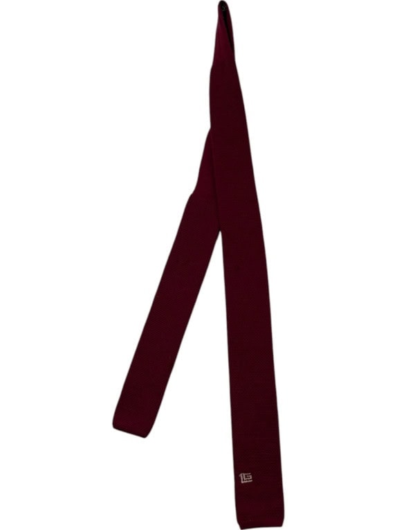 GUY LAROCHE SCARF MINIMAL BURGUNDY UNISEX PRE OWNED