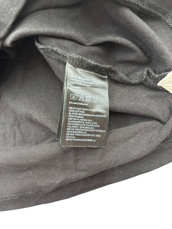 H M POLO COLLEGIATE NERO OFF WHITE UOMO PRE OWNED M