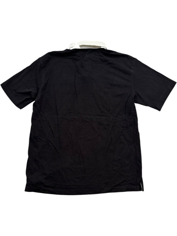 H M POLO COLLEGIATE NERO OFF WHITE UOMO PRE OWNED M