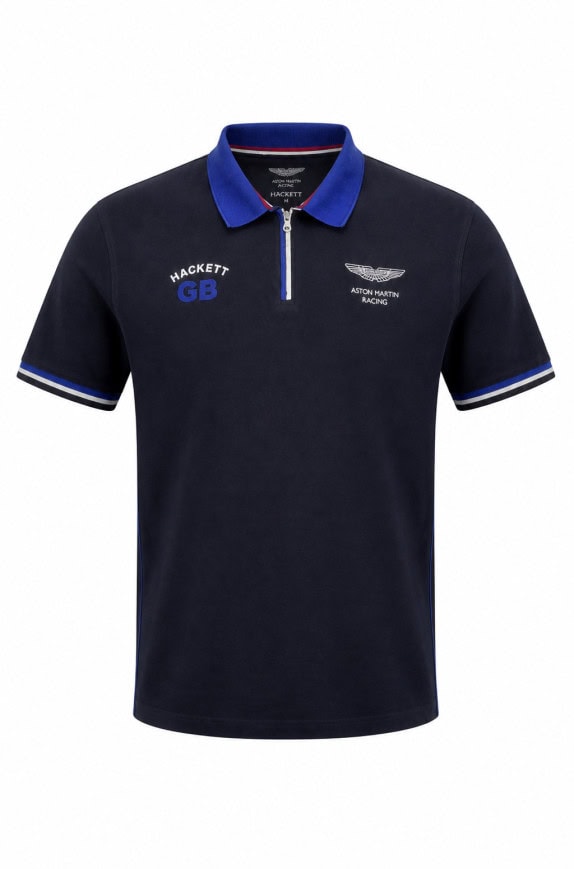 HACKETT POLO SHIRT RACING BLU NAVY UOMO PRE OWNED L