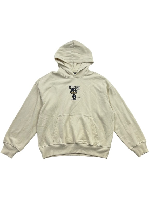 H&M Hoodie Oversized Fit Logo Beige Unisex XXL