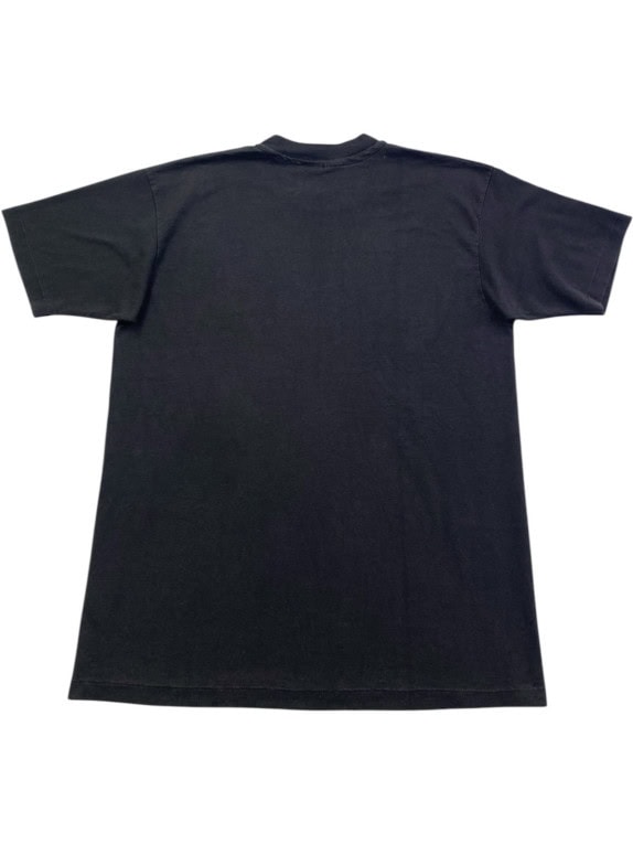 HANES ΜΠΛΟΥΖΑ GRAPHIC VINTAGE ΞΕΘΩΡΙΑΣΜΕΝΟ ΜΑΥΡΟ ΑΝΤΡΙΚΟ PRE OWNED L