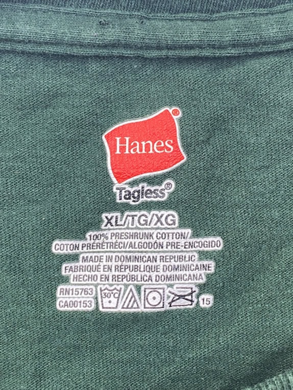 HANES T SHIRT GRAPHIC ΠΡΑΣΙΝΟ UNISEX PRE OWNED XL