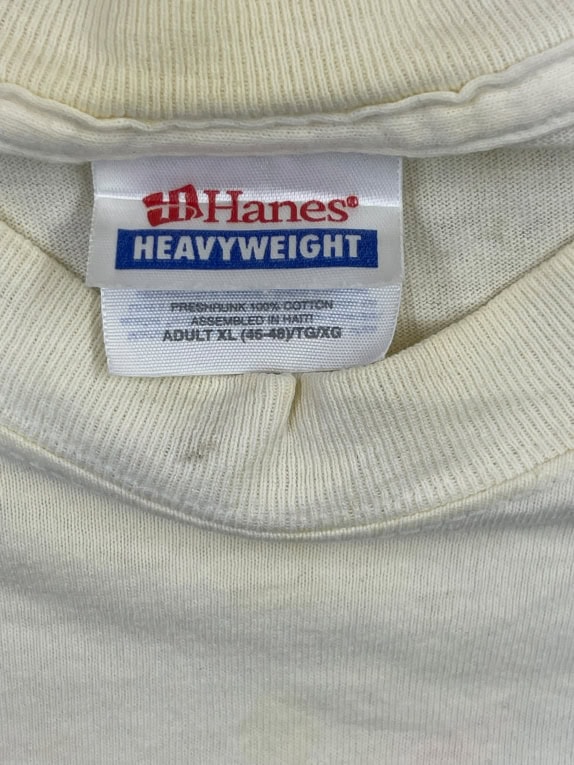 Hanes T-Shirt NASCAR Logo White Unisex XL