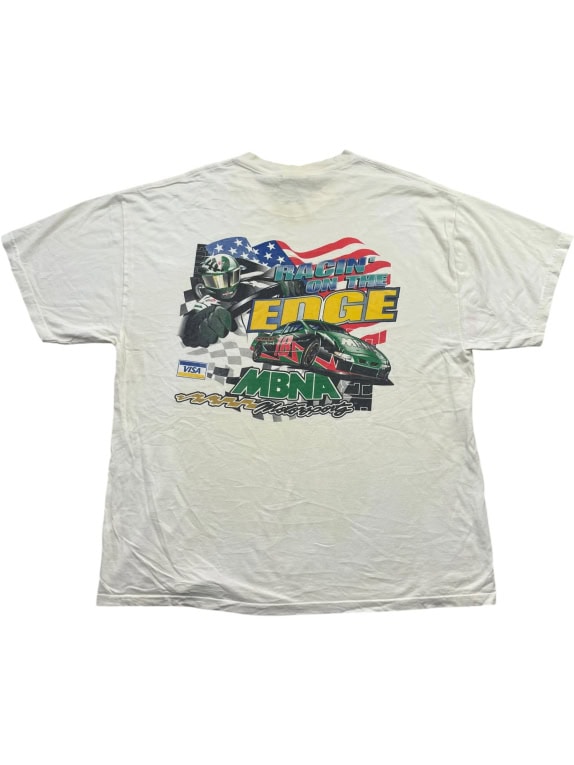 Hanes T-Shirt NASCAR Logo White Unisex XL