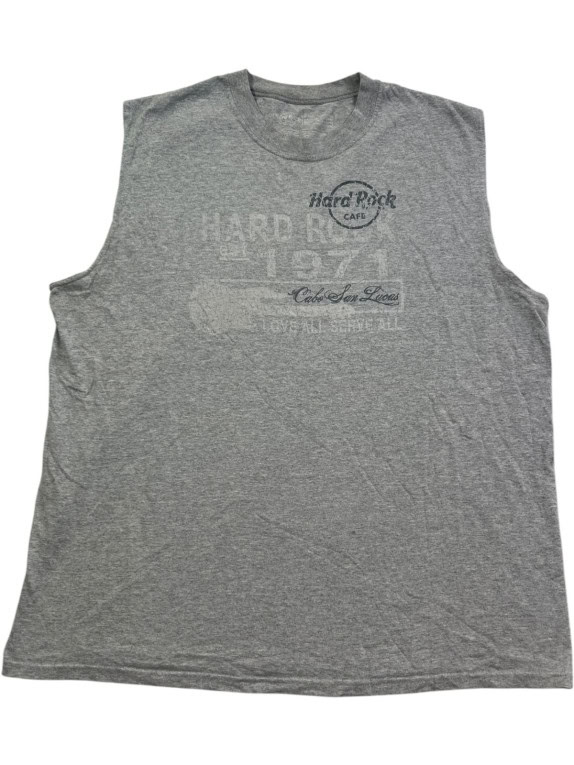 HARD ROCK CAFE ΑΜΑΝΙΚΟ T SHIRT GRAPHIC ΓΚΡΙ ΜΕΛΑΝΖΕ UNISEX PRE OWNED XL