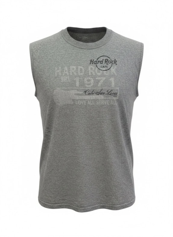HARD ROCK CAFE ΑΜΑΝΙΚΟ T SHIRT GRAPHIC ΓΚΡΙ ΜΕΛΑΝΖΕ UNISEX PRE OWNED XL