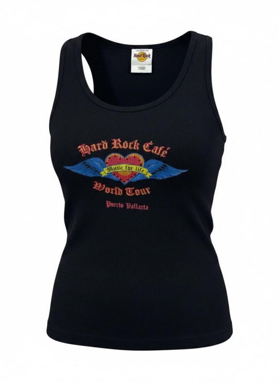 HARD ROCK CAFE ΑΜΑΝΙΚΟ ΤΟΠ GRAPHIC ΜΑΥΡΟ ΓΥΝΑΙΚΕΙΟ PRE OWNED S