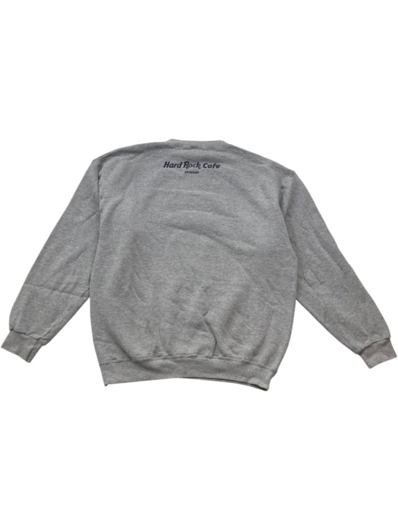 HARD ROCK CAFE CREWNECK EMBROIDERED GREY UNISEX PRE OWNED L