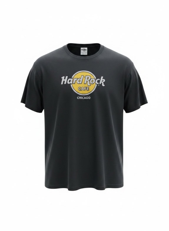 HARD ROCK CAFE GRAPHIC T SHIRT FADED BLACK MENS PRE OWNED XXL