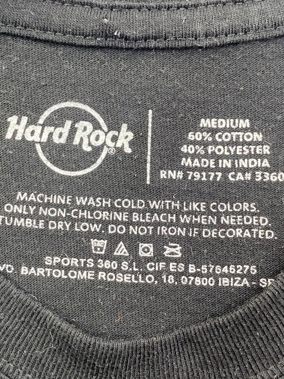 HARD ROCK CAFE GRAPHIC TEE NERO UOMO PRE OWNED M