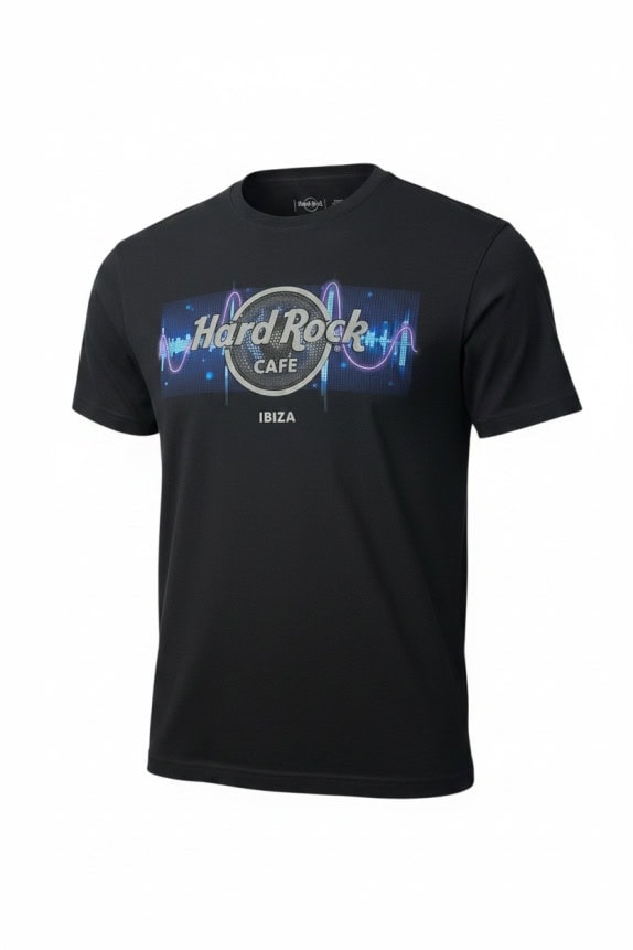 HARD ROCK CAFE GRAPHIC TEE BLACK MENS PRE OWNED M