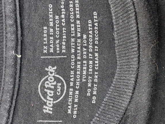HARD ROCK CAFE GRAPHIC TEE BLACK MEN PRE OWNED 2XL