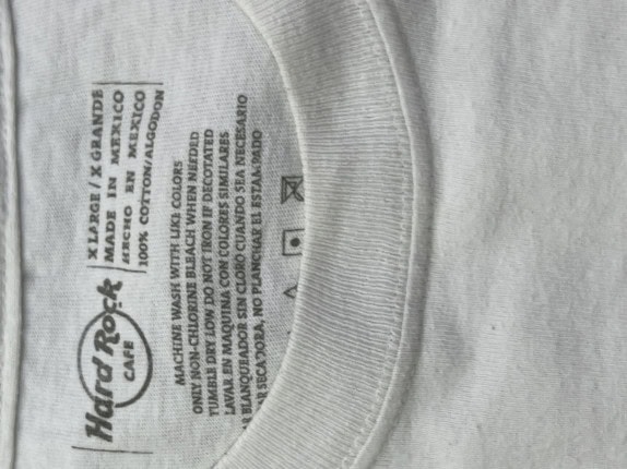 HARD ROCK CAFE GRAPHIC TEE CASUAL WHITE MEN PRE OWNED XL