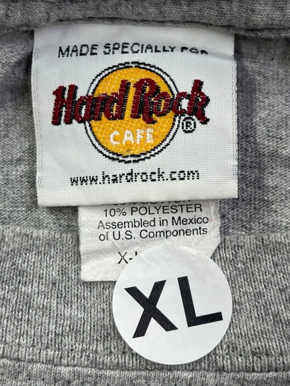 HARD ROCK CAFE GRAPHIC TEE CLASSIC GREY UNISEX PRE OWNED XL