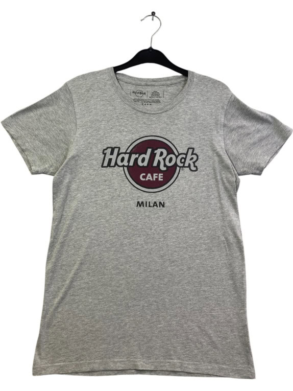 HARD ROCK CAFE GRAPHIC TEE MELANGE GREY WOMEN PRE OWNED S