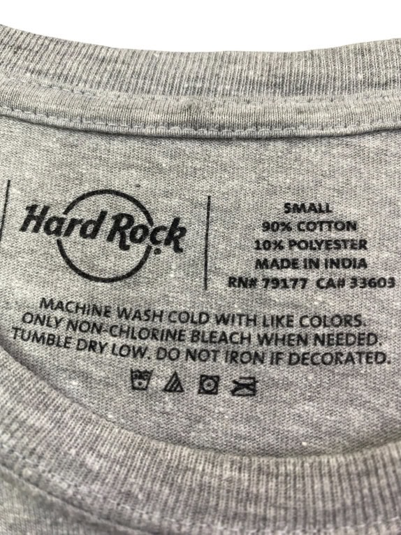 HARD ROCK CAFE GRAPHIC TEE MELANGE GREY WOMEN PRE OWNED S