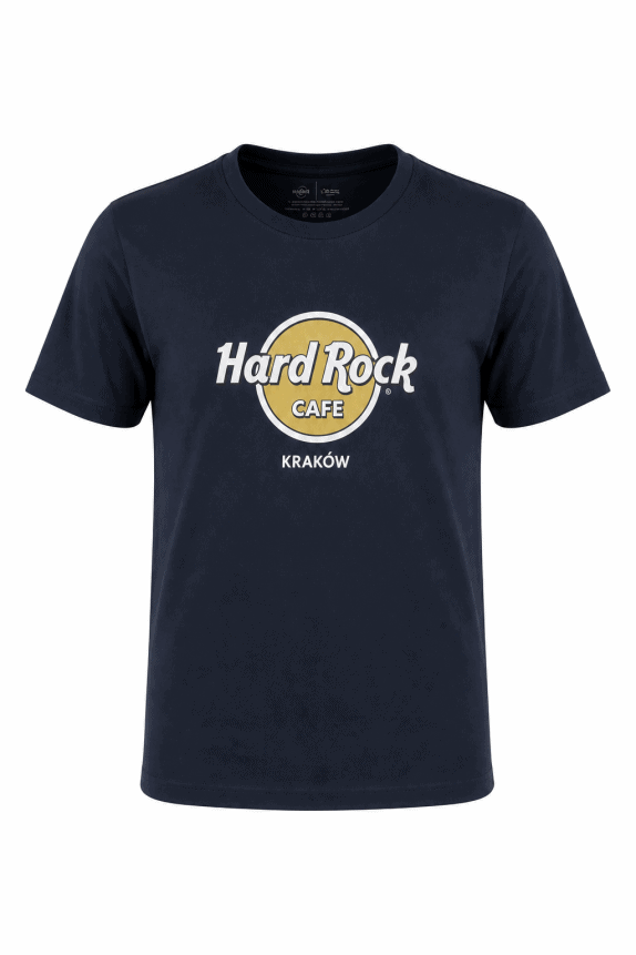 HARD ROCK CAFE GRAPHIC TEE NAVY MEN PRE OWNED S