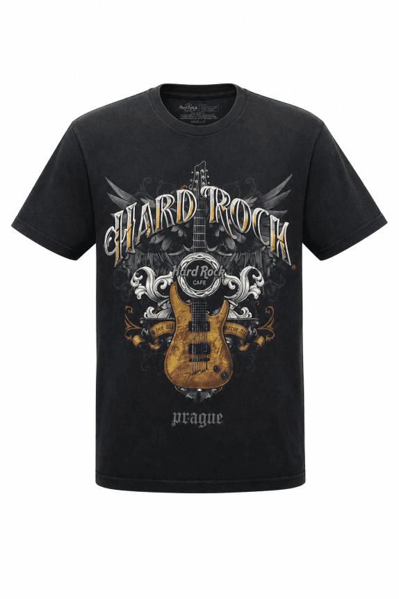 HARD ROCK CAFE GRAPHIC TEE ROCK BLACK MEN PRE OWNED S