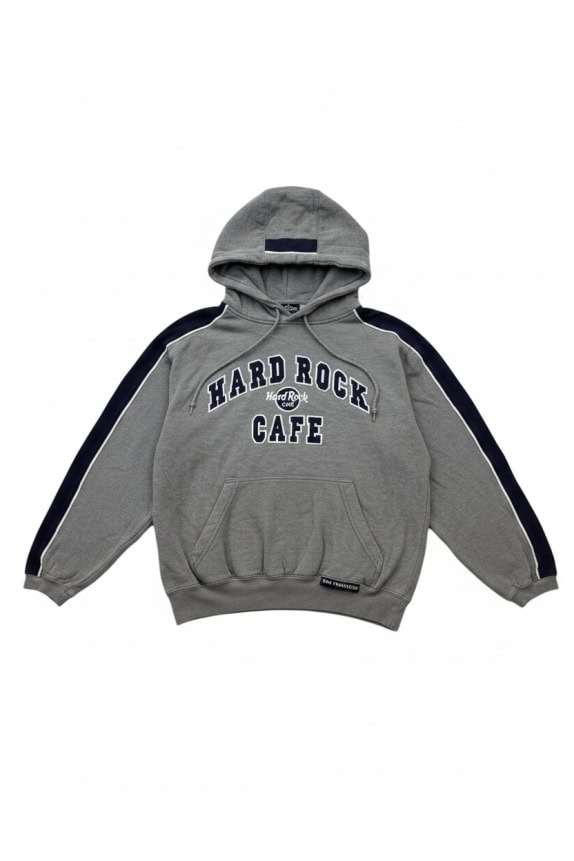 HARD ROCK CAFE HOODIE COLLEGIATE GREY UNISEX PRE OWNED S