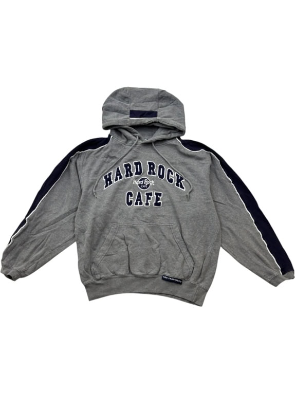 HARD ROCK CAFE HOODIE COLLEGIATE GREY UNISEX PRE OWNED S