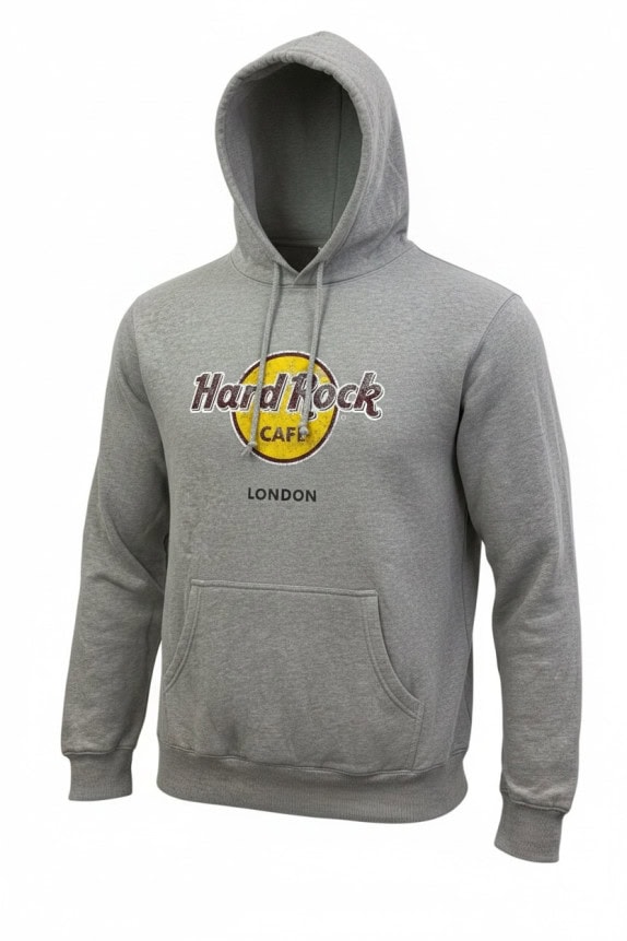 HARD ROCK CAFE HOODIE GRAPHIC ΓΚΡΙ UNISEX PRE OWNED