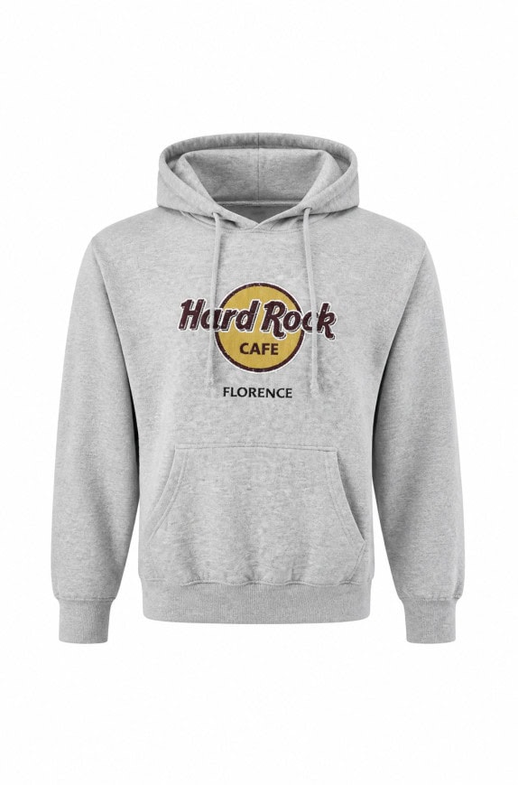 HARD ROCK CAFE FELPA GRAPHIC GRIGIO UOMO PRE OWNED S