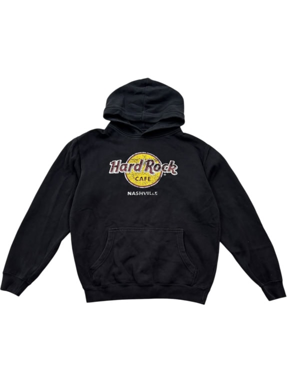 HARD ROCK CAFE HOODIE GRAPHIC ΜΑΥΡΟ UNISEX PRE OWNED L