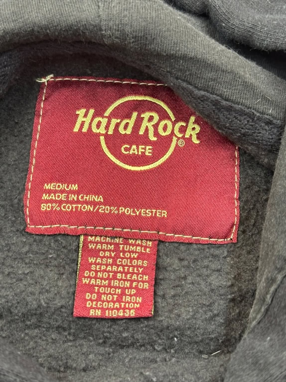 HARD ROCK CAFE HOODIE GRAPHIC ΜΑΥΡΟ UNISEX PRE OWNED M